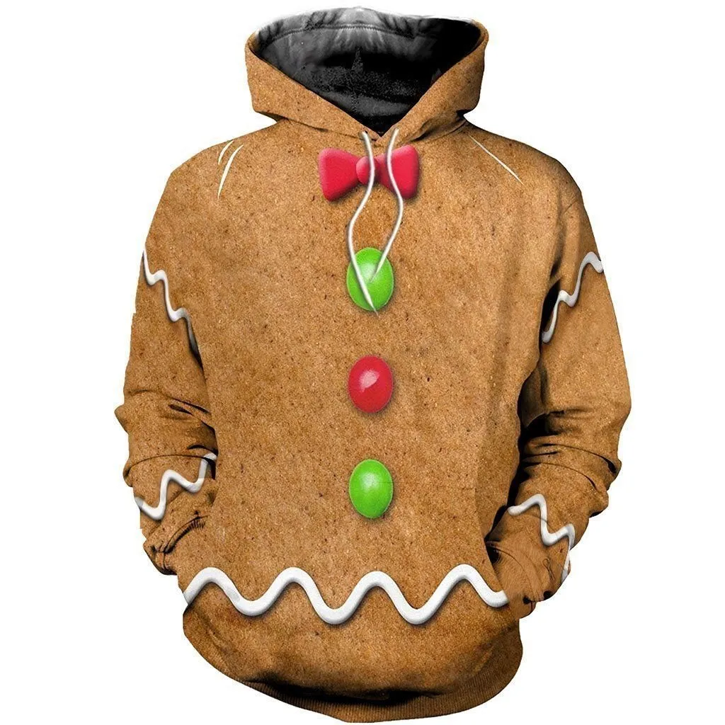 3D All Over Printed Ginger Bread Man 3D Full Printed Sweatshirt Hoodie Shirts