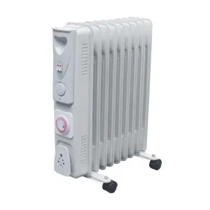 9 Fin Oil Filled Radiator 2000w With Timer