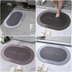 Absorbent Bathroom Mats Quick Drying Carpet Modern Simple Non-Slip Floor Mats