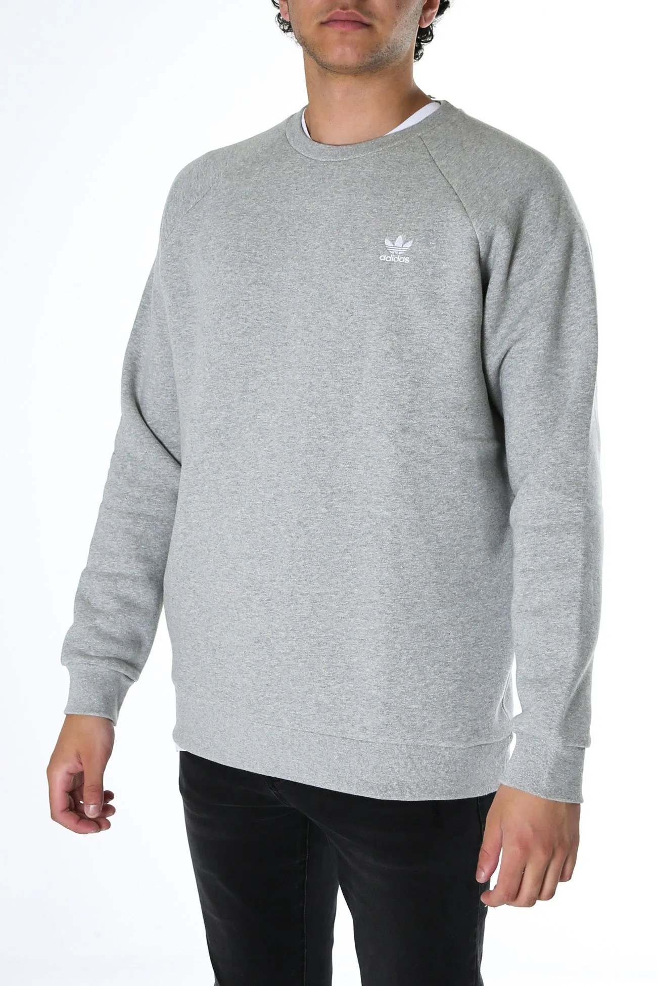 Adicolor Essentials Trefoil Crewneck Sweatshirt Medium Grey Heather