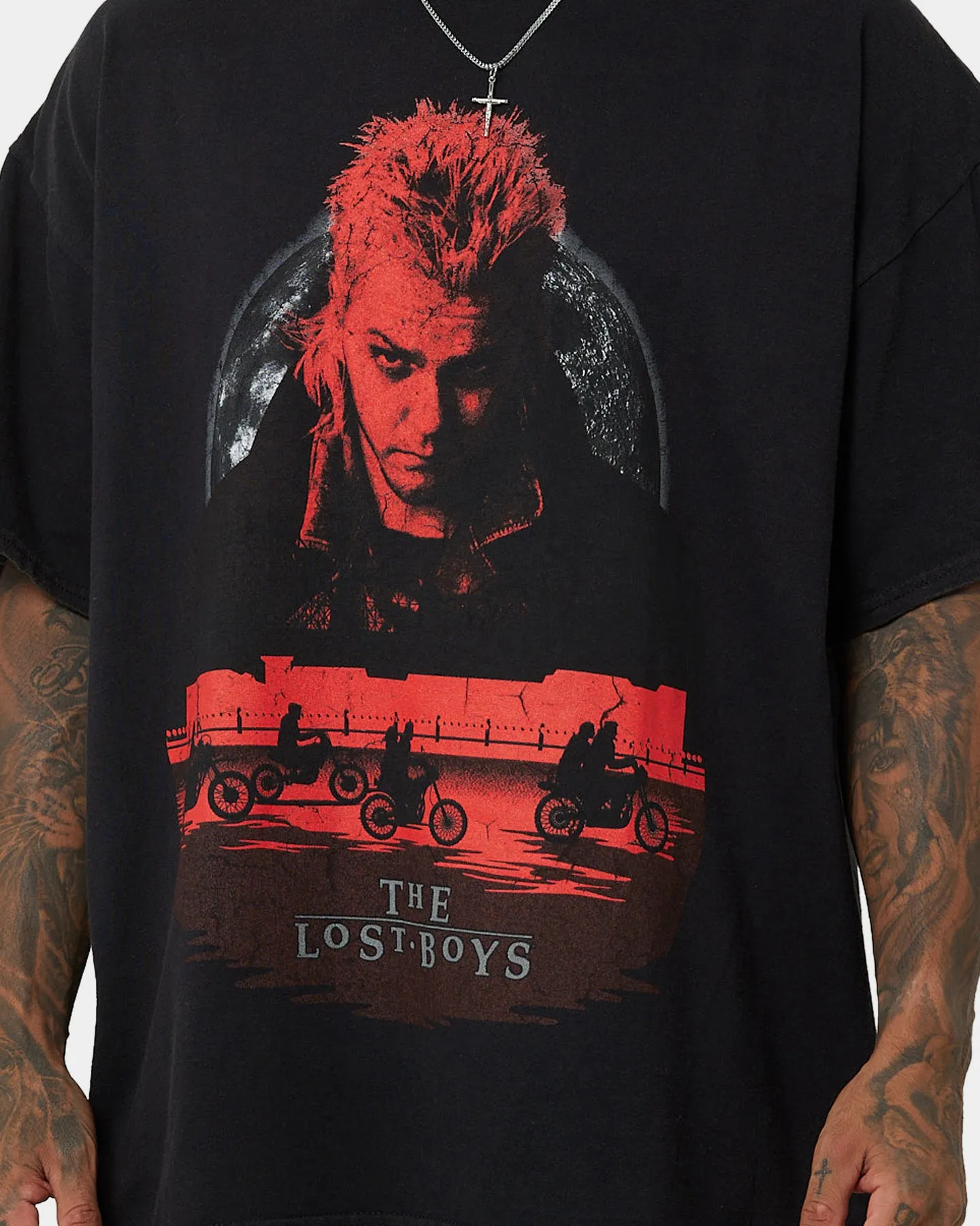 American Thrift X Lost Boys Moon Vintage T-Shirt Washed Black