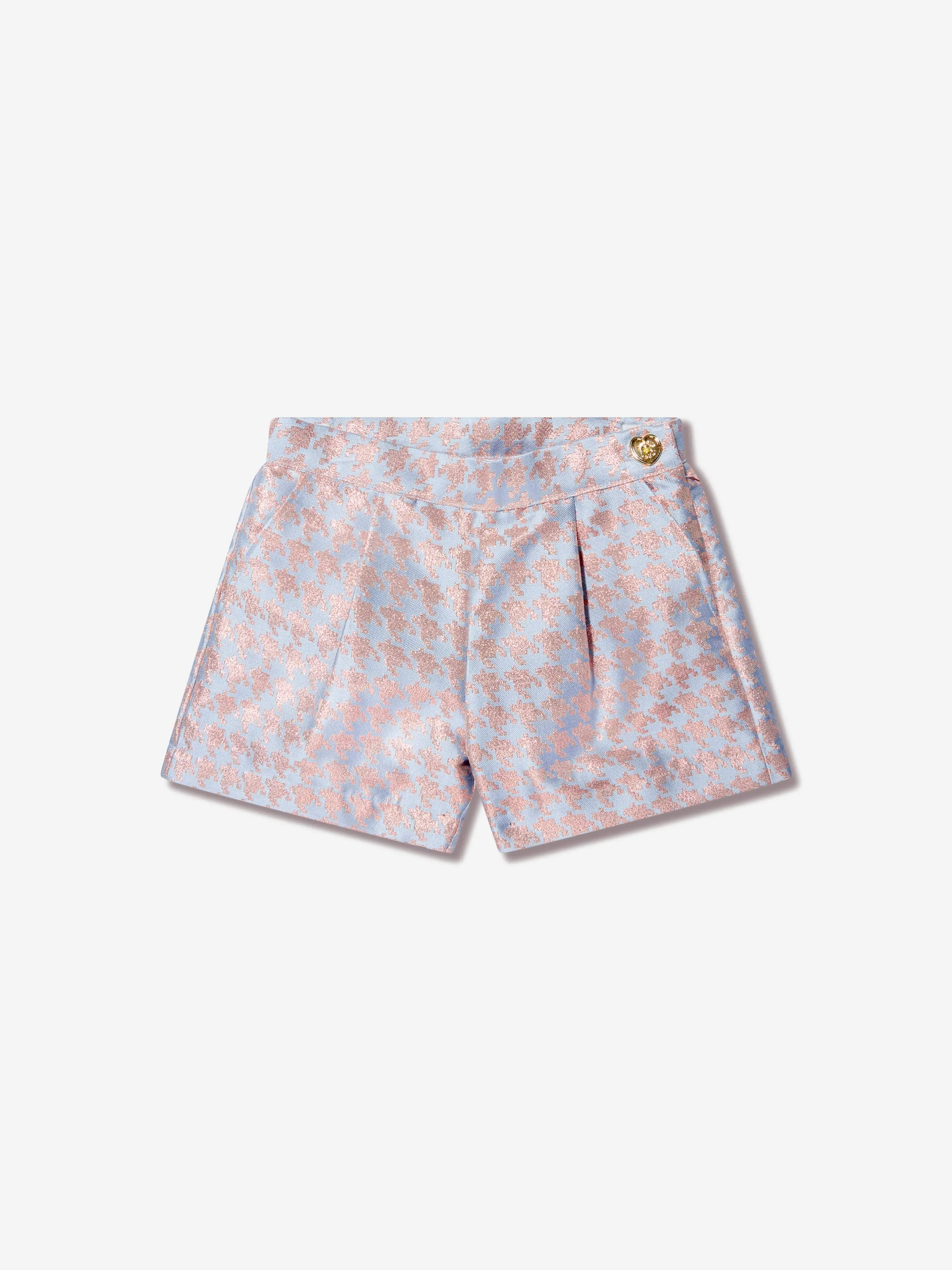 Angels Face Girls Houndstooth Laetitia Shorts in Blue