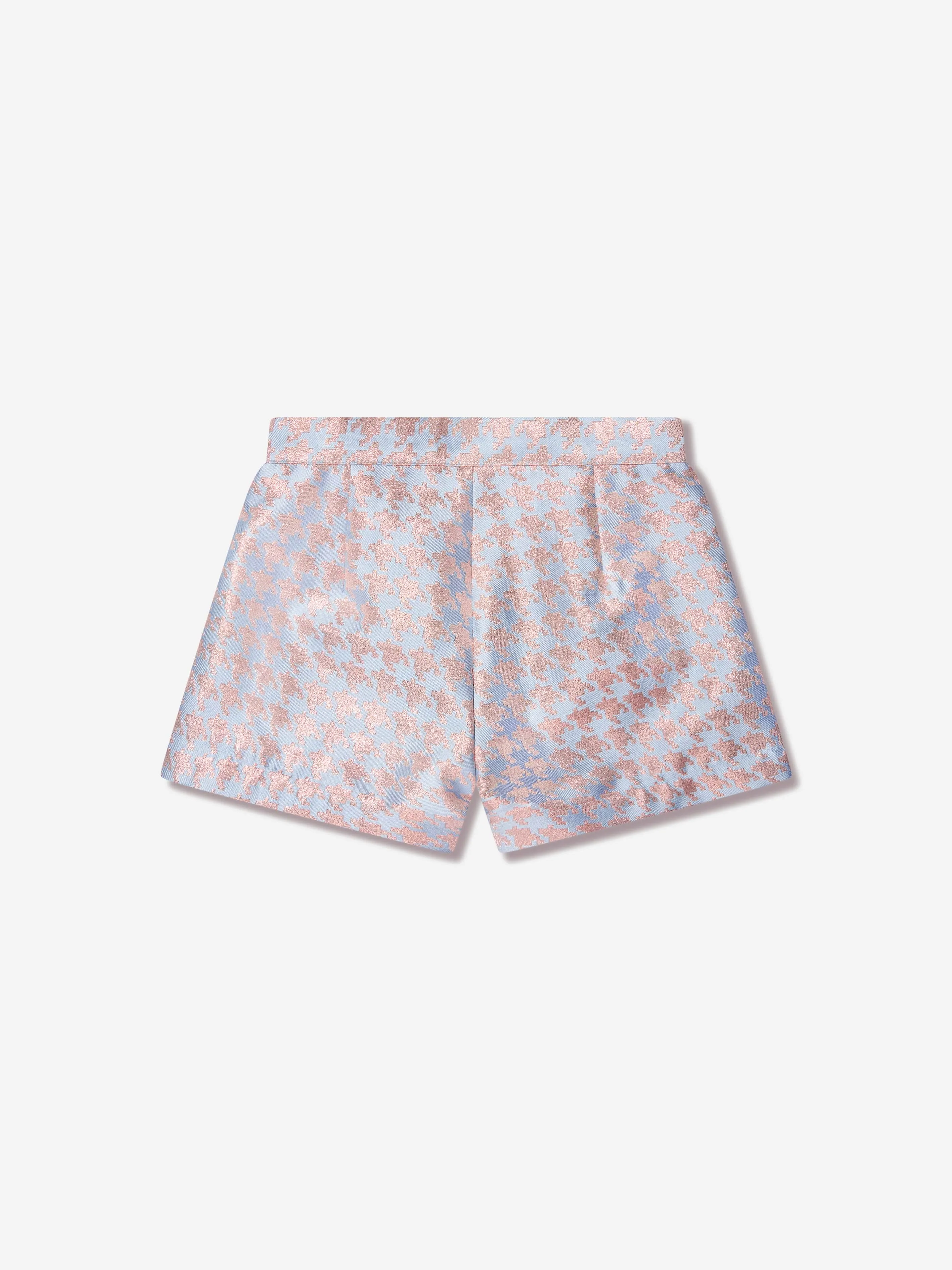 Angels Face Girls Houndstooth Laetitia Shorts in Blue