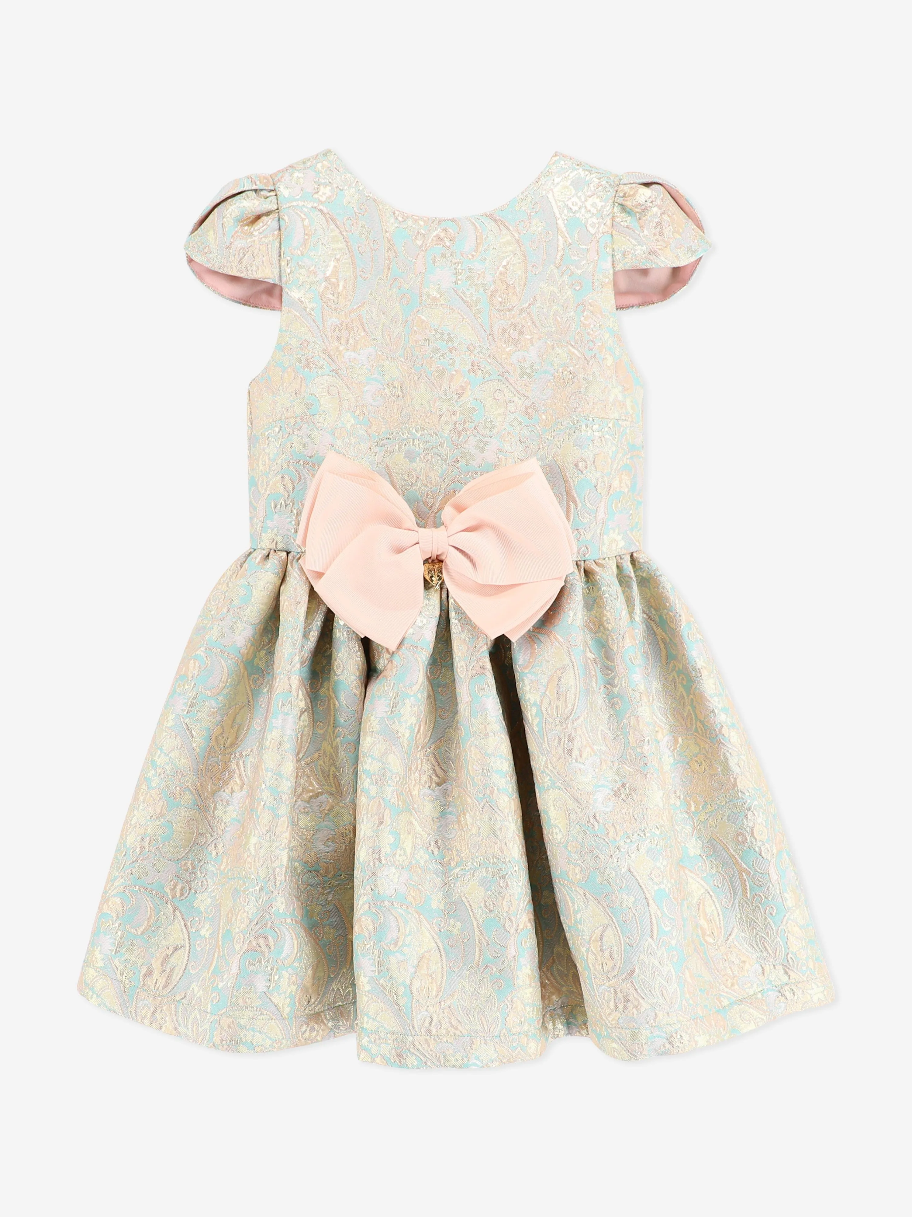 Angels Face Girls Madison Metallic Paisley Dress in Pink