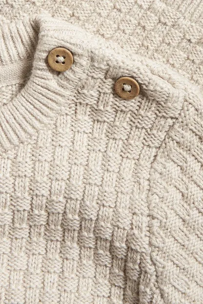 Baby beige pattern knitted jumper