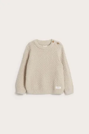 Baby beige pattern knitted jumper