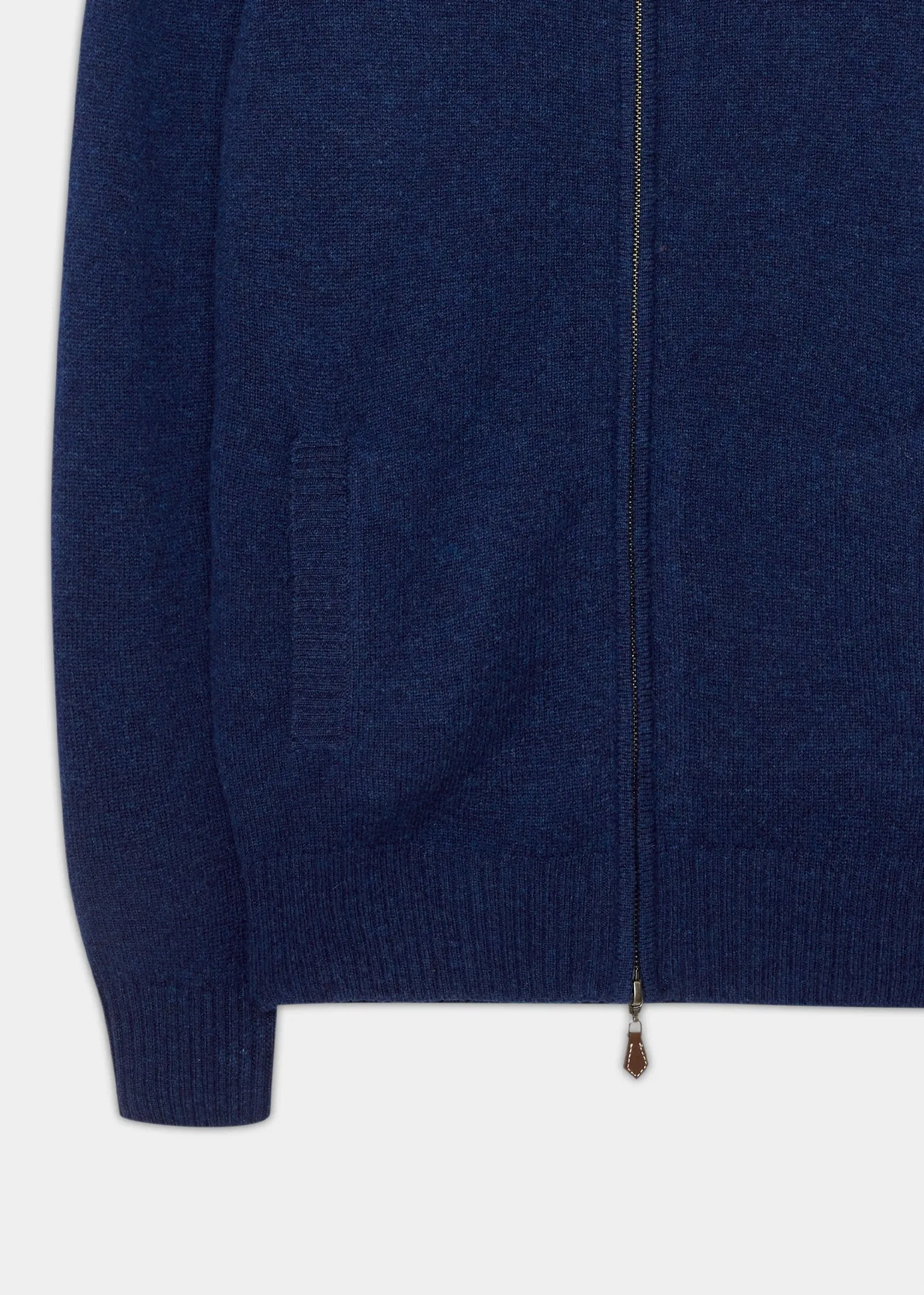 Ballater Lambswool Zipped Jumper In Indigo - Regular Fit