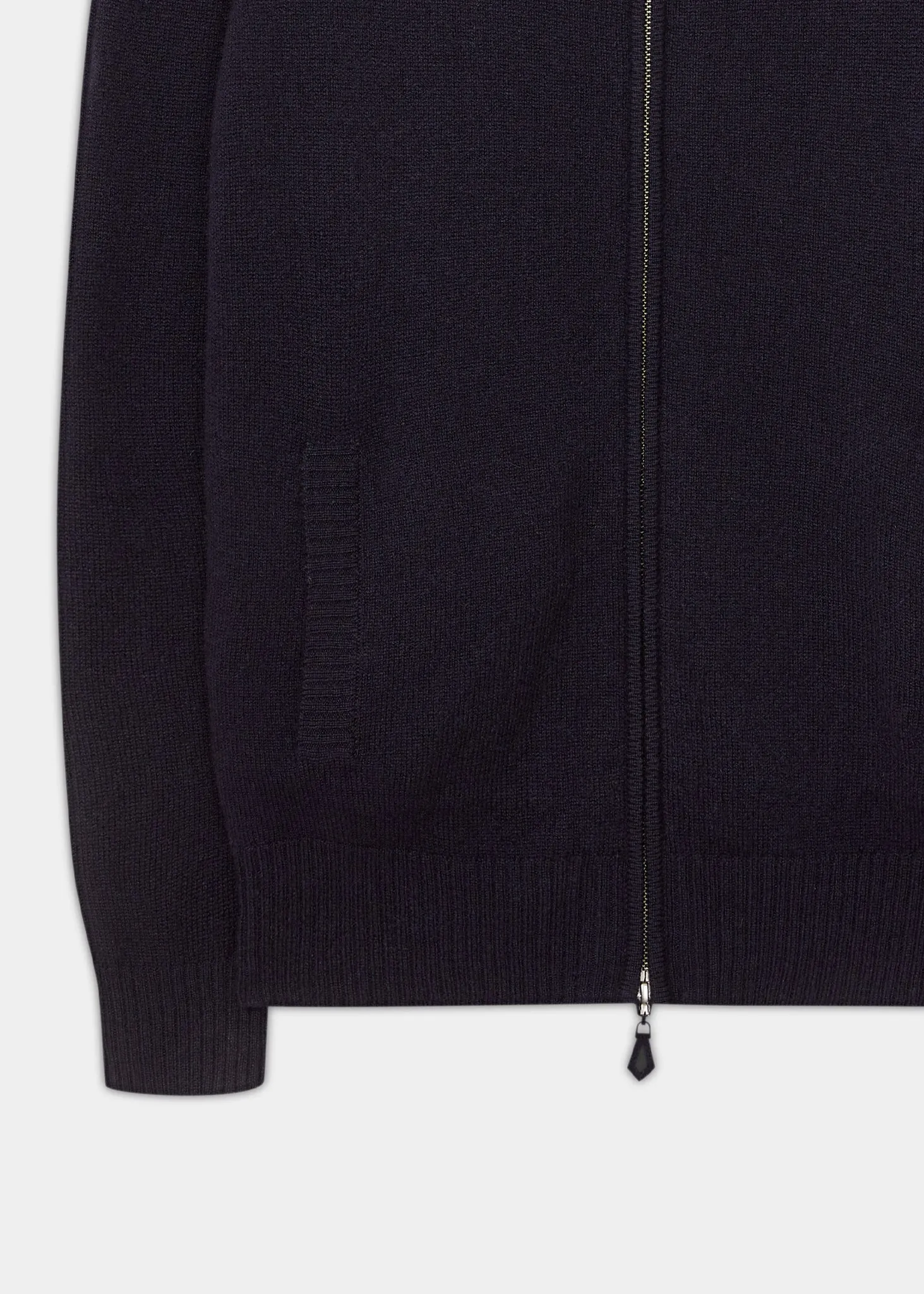 Ballater Lambswool Zipped Jumper in Navy - Regular Fit