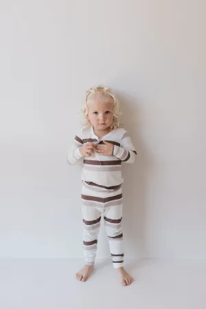 Bamboo Two Piece Pajamas | Woodland Stripes