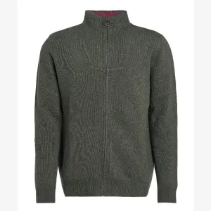 Barbour Nelson Essential Full Zip Mens Jumper - Seaweed