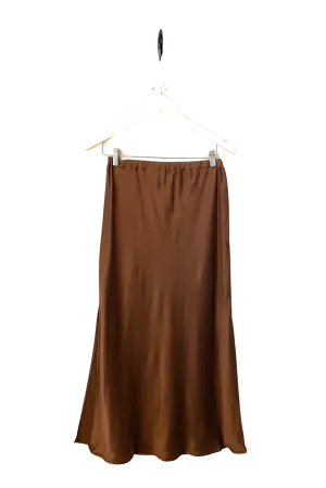 Bias Slip Skirt in Nutmeg