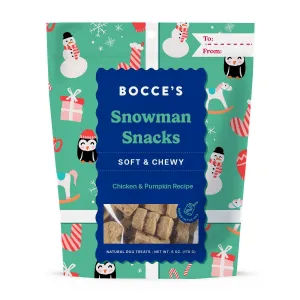 Bocce's Bakery Snowman Snacks Soft & Chewy Dog Treats