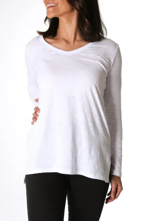 Bonnie Long Sleeve Top White