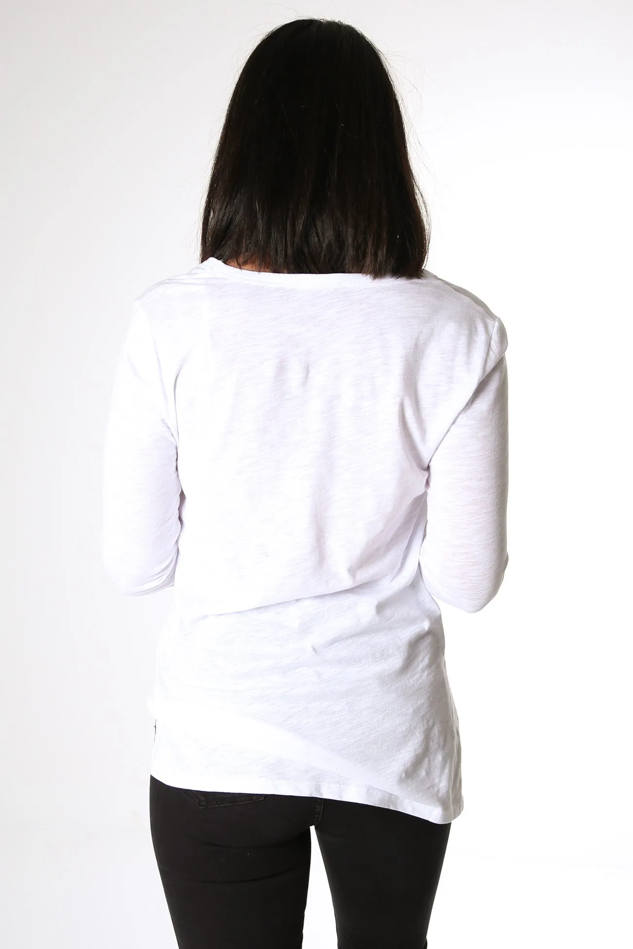 Bonnie Long Sleeve Top White