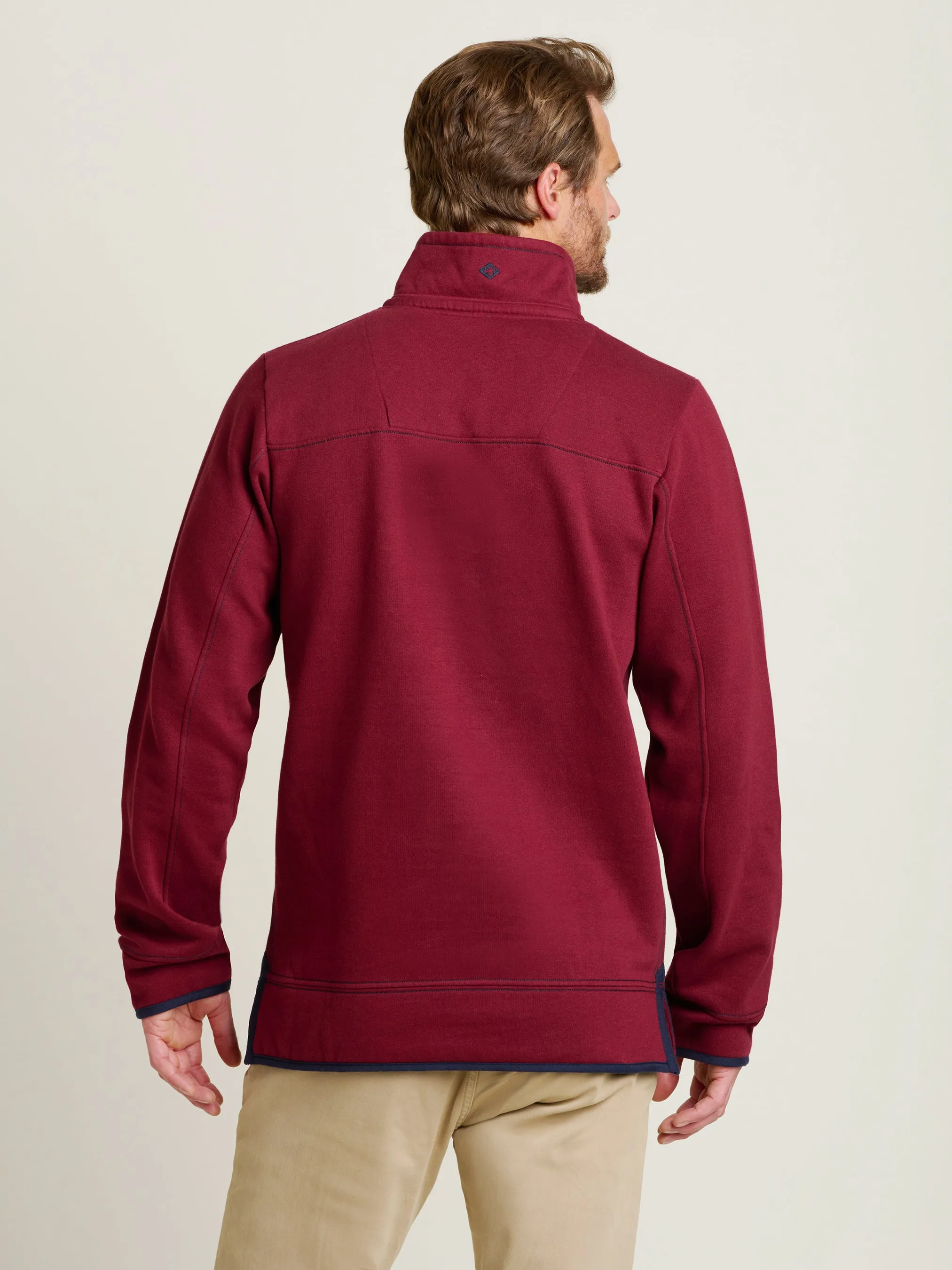 Burgundy Quarter Zip Sweatshirt