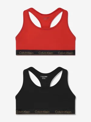 Calvin Klein Girls 2 Pack Bralette Set in Red