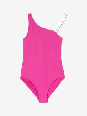 Calvin Klein Girls Branded Swimsuit in Purple