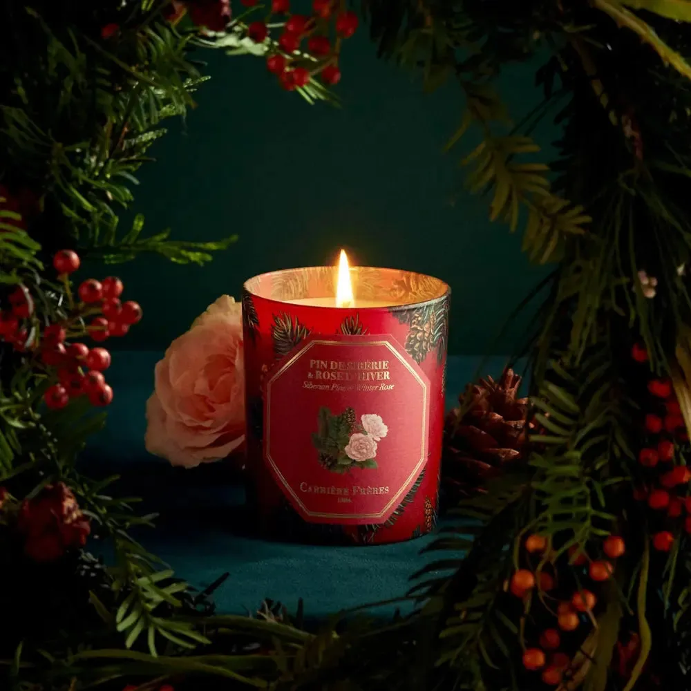 Carriere Freres Festive Pine & Winter Rose Candle 185g