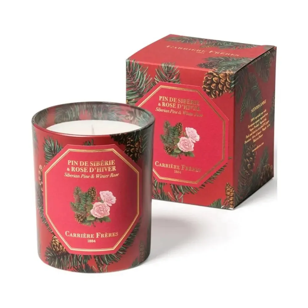 Carriere Freres Festive Pine & Winter Rose Candle 185g