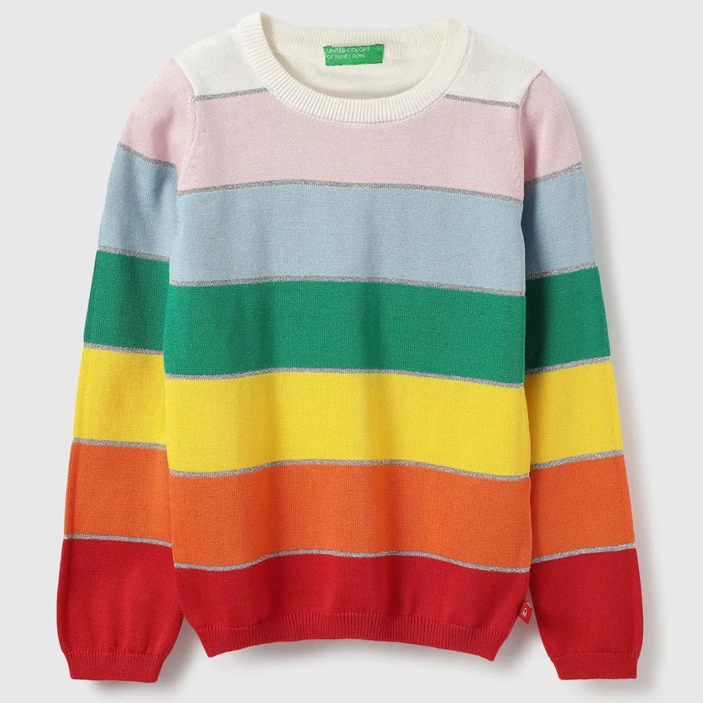 Colorful Benetton Regular Fit Striped Top