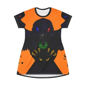 Crowgodshi First Generation T-Shirt Dress, ORANGE LOGO