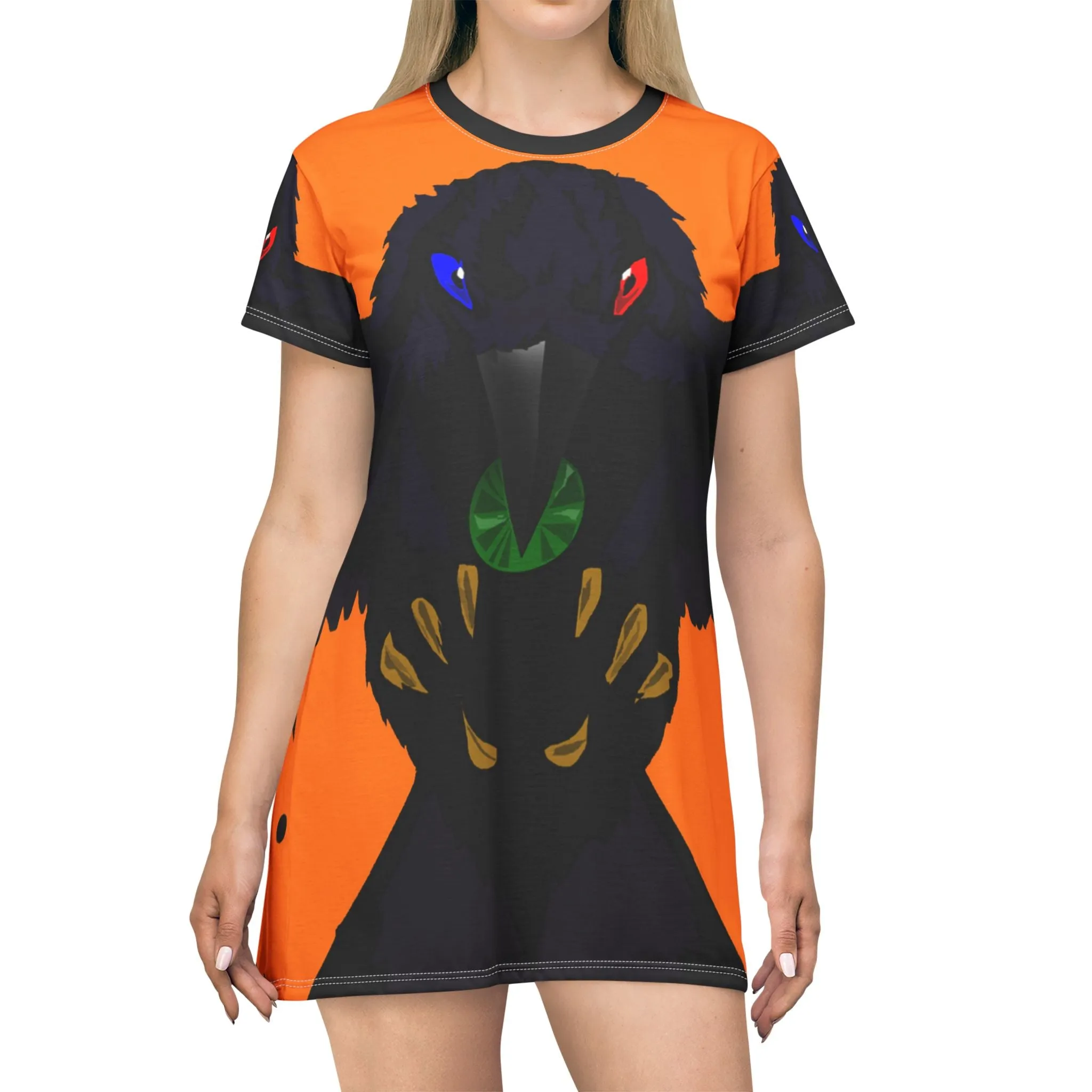 Crowgodshi First Generation T-Shirt Dress, ORANGE LOGO