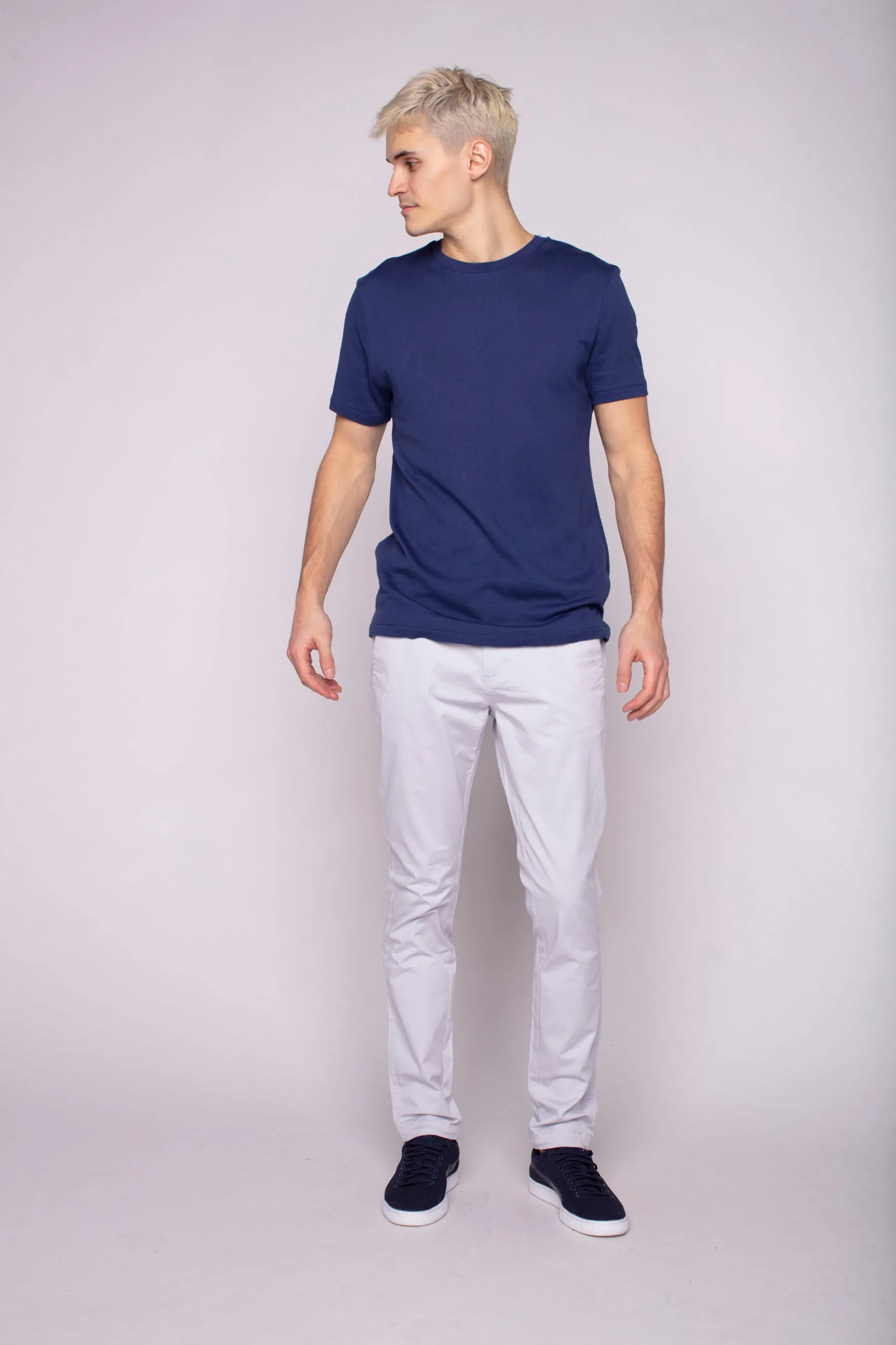 ELTON -  Slim Fit Chinos (Convertible Joggers) - Frost Blue