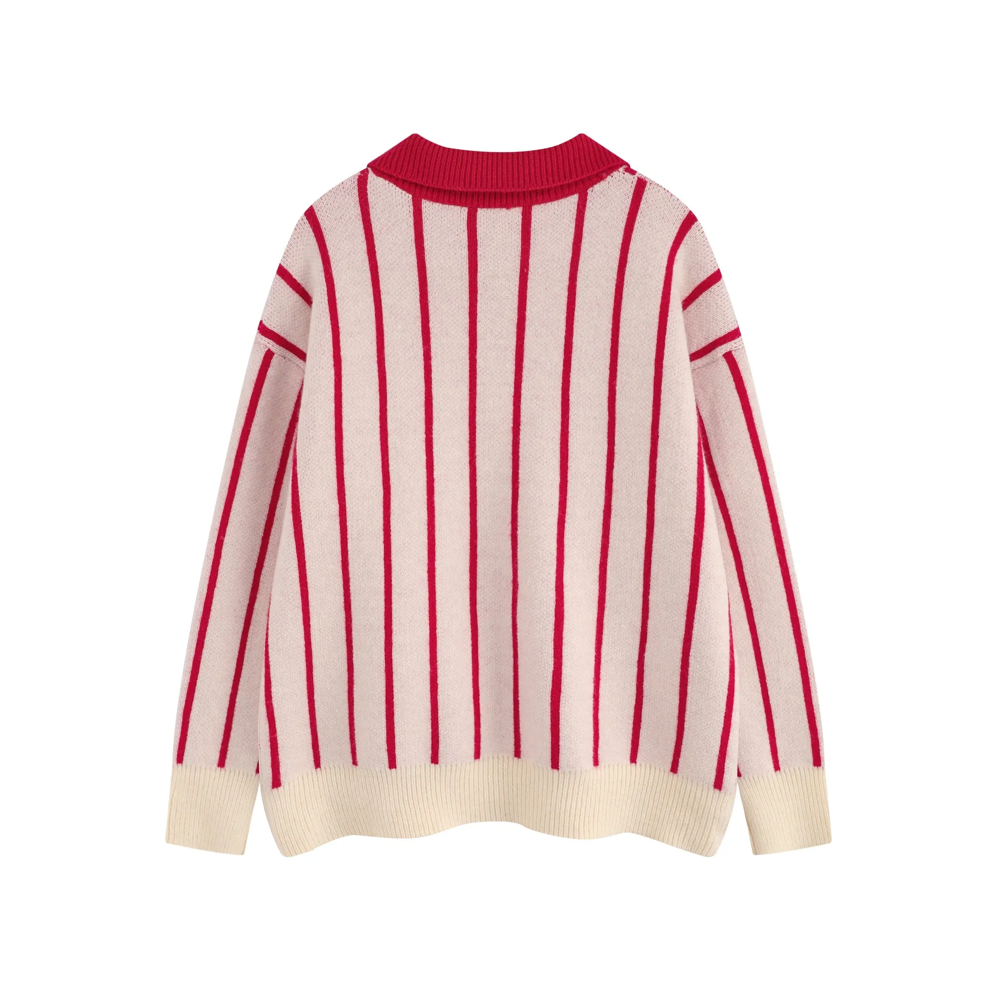 Faire Echo cute striped style hooded sweatshirt