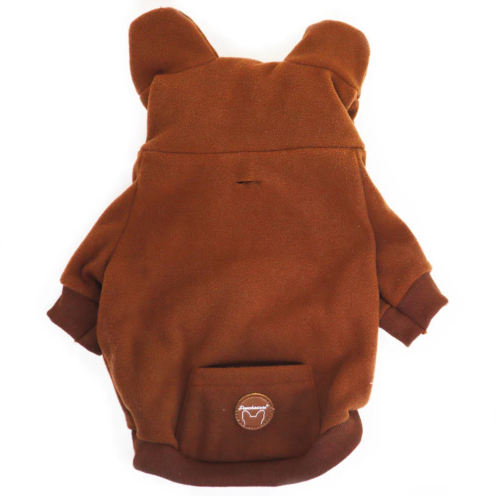 Frenchiestore Organic Dog Frenchie Ear Hoodie | Teddy Bear