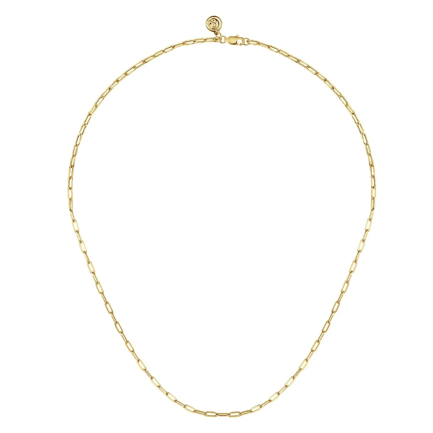 Gabriel & Co. Hollow Paper Clip Chain Necklace