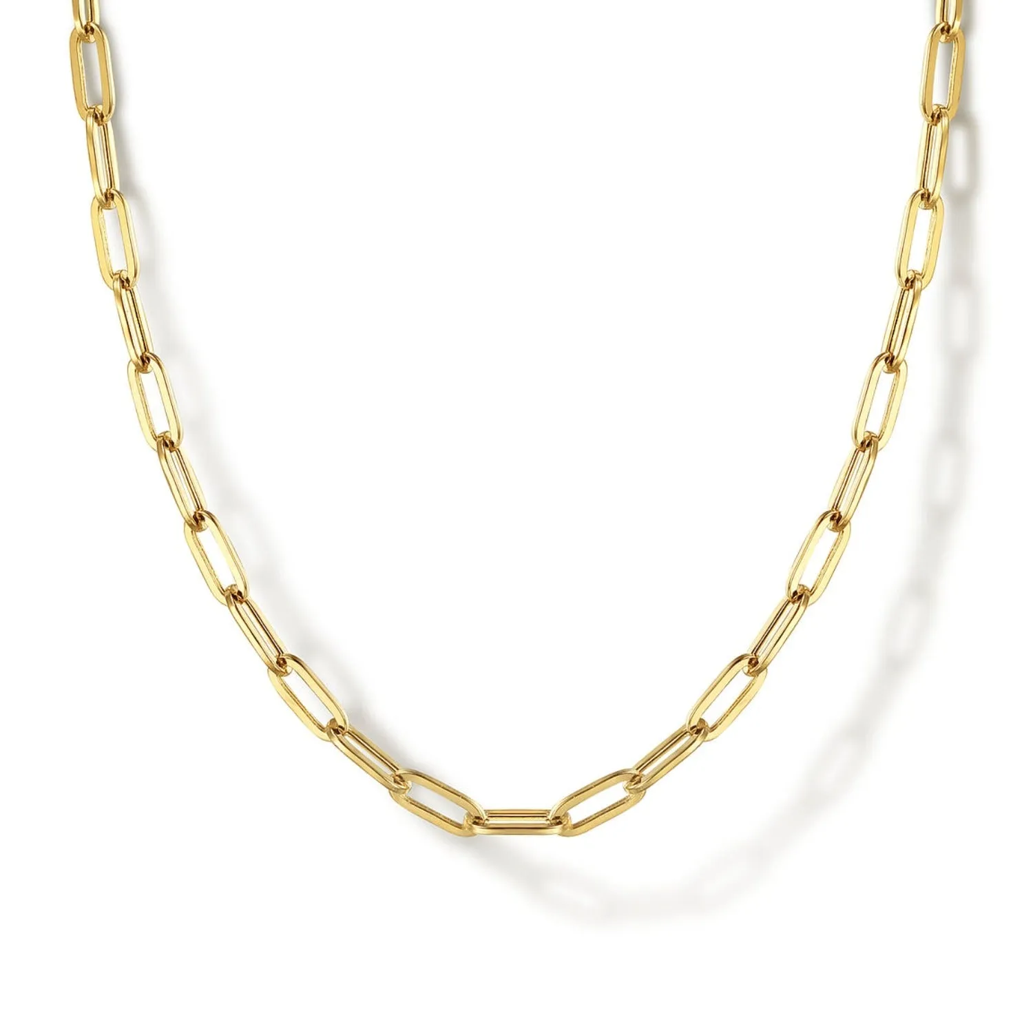 Gabriel & Co. Hollow Paper Clip Chain Necklace