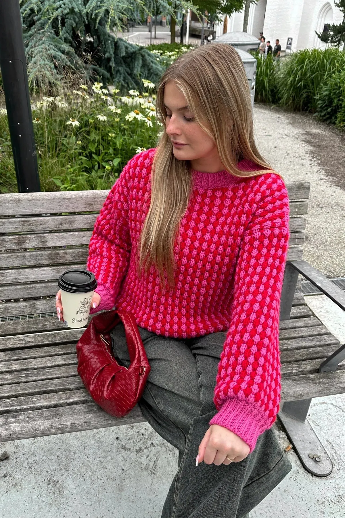 Gio Knit Jumper - Pink/Red Mix