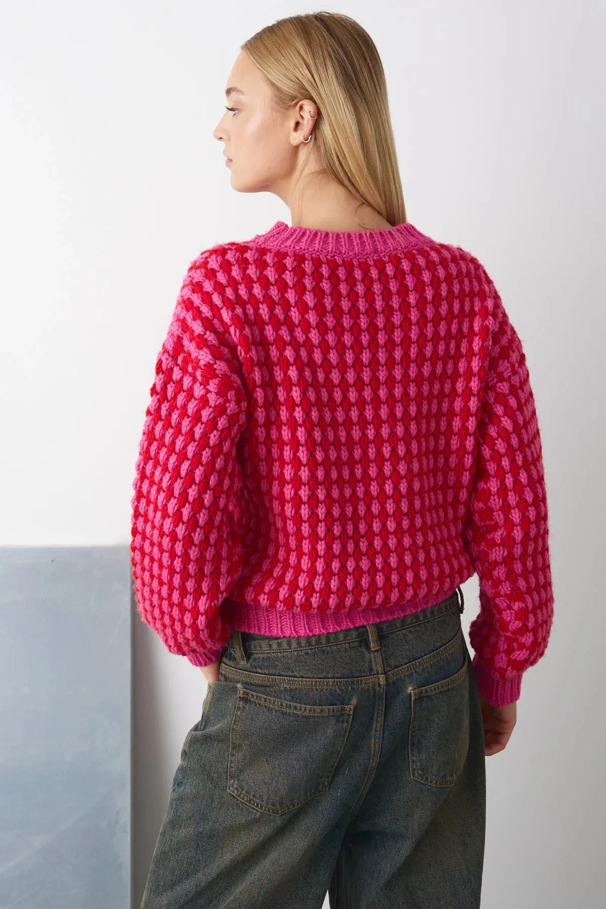 Gio Knit Jumper - Pink/Red Mix