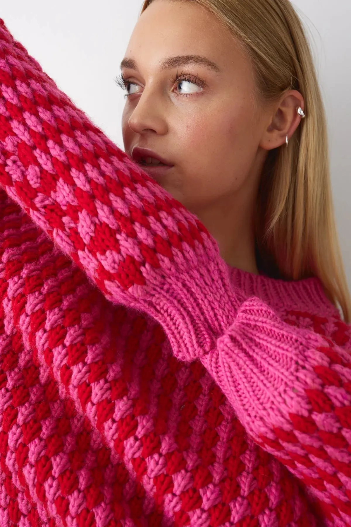 Gio Knit Jumper - Pink/Red Mix