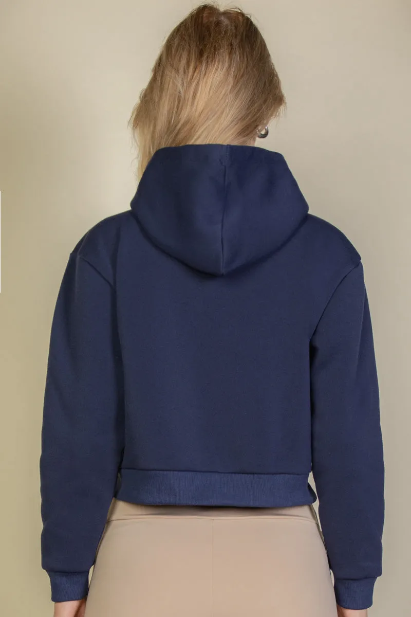 Graphic Drop Shoulder Pull Over Hoodie