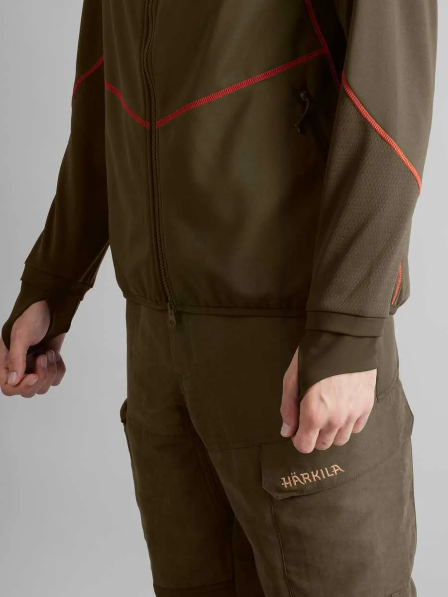 HARKILA Scandinavian Fleece Jacket - Mens - Willow Green & Shadow Brown