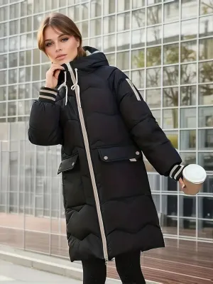 Hauda - coat with hood and zipper for women