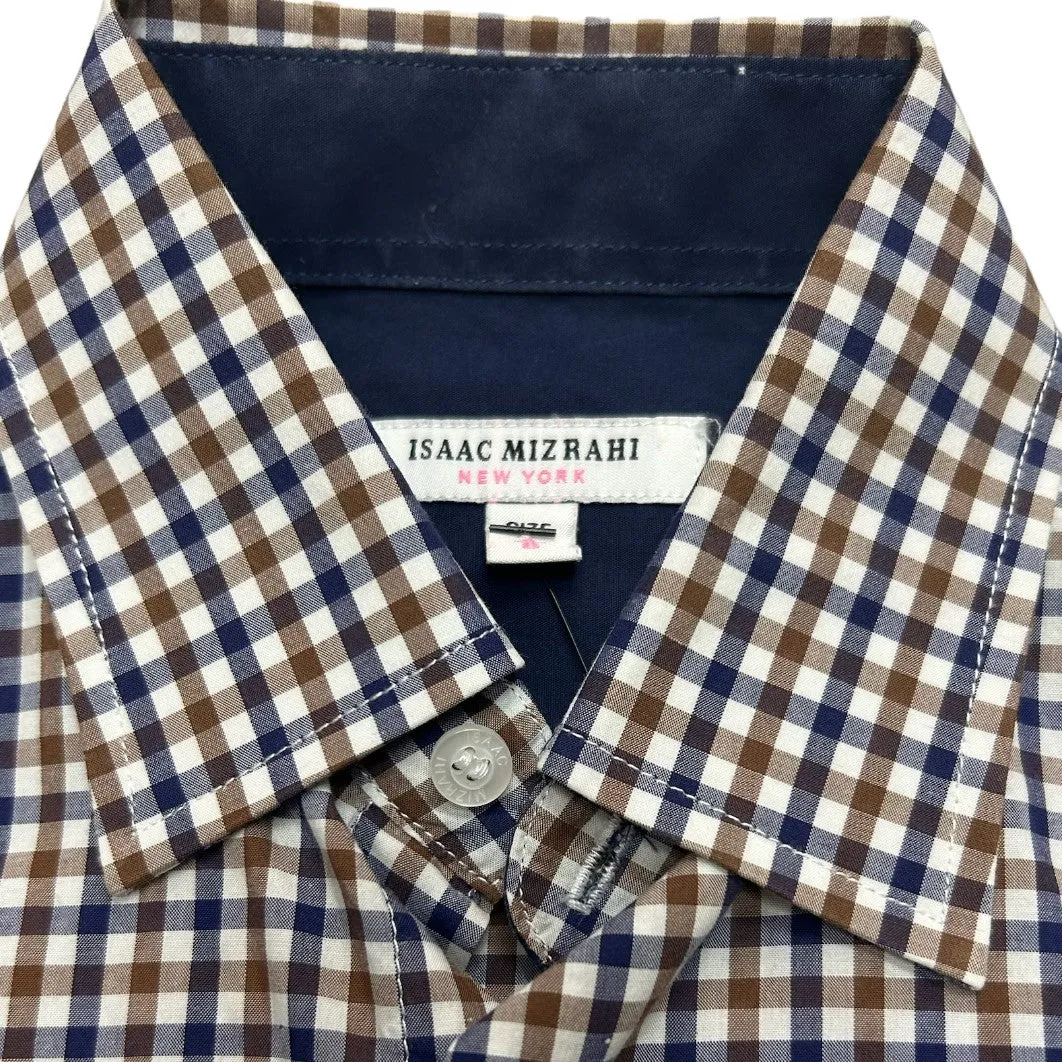 ISAAC MIZRAHI BOY COTTON DRESS SHIRT - BLUE