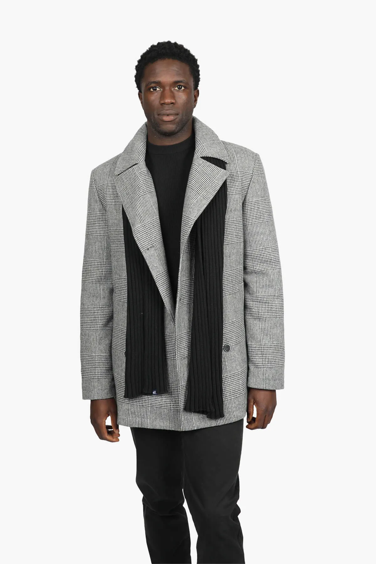 James Harper | Pow Check Padded Peacoat