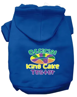 King Cake Taster Screen Print Mardi Gras Dog Hoodie Blue Xxl