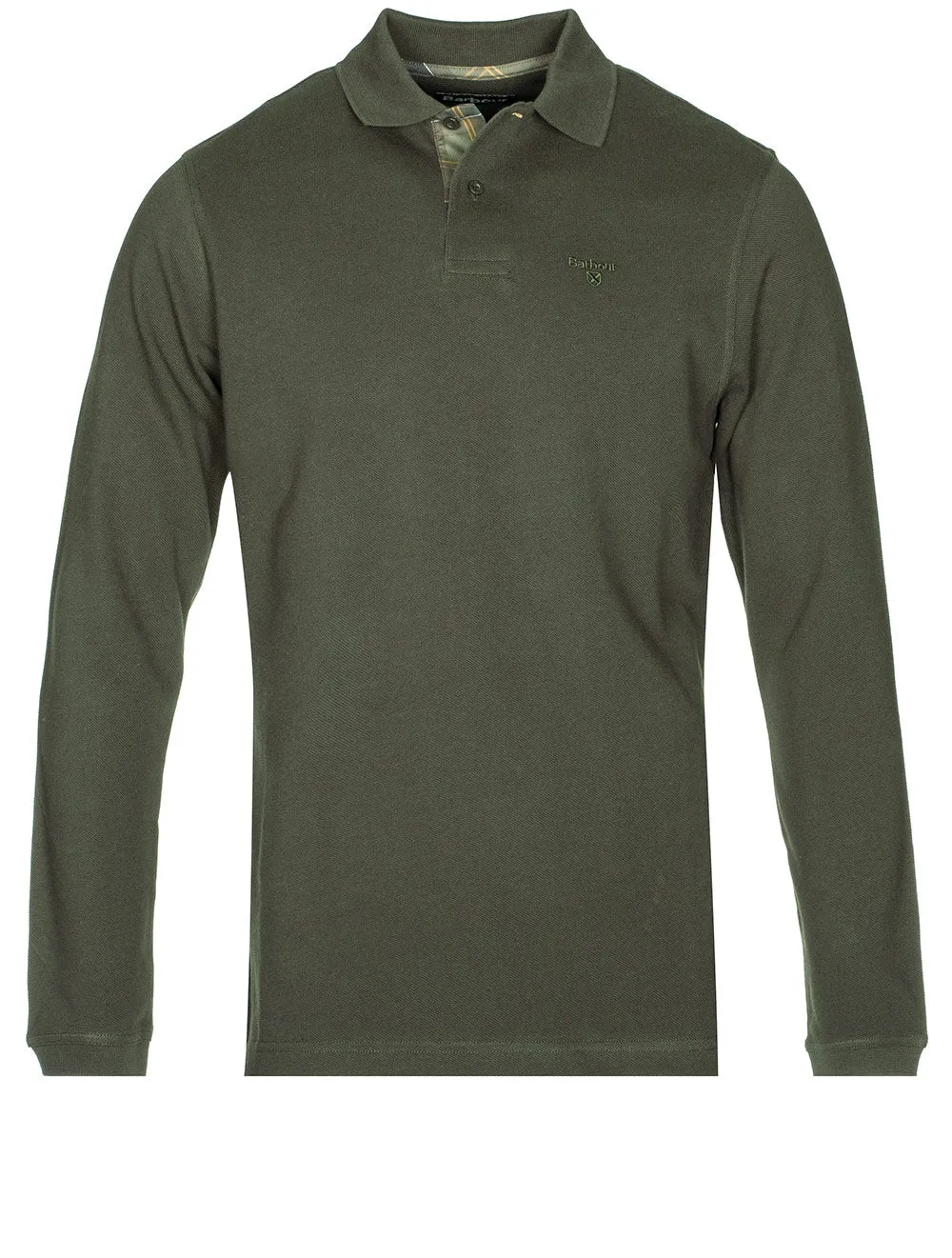 Long Sleeve Sports Polo-Green