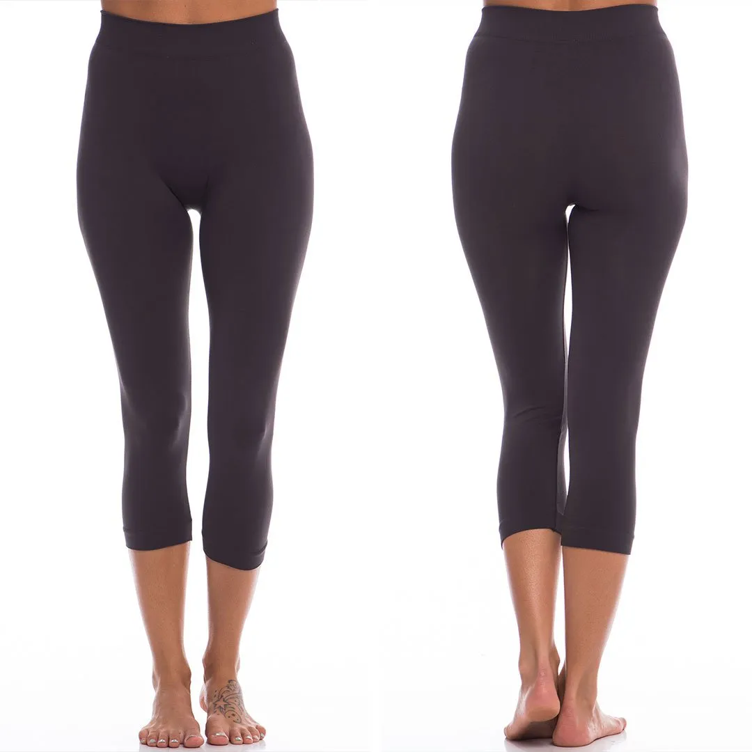 Lovable Charcoal Gray Cropped Leggings