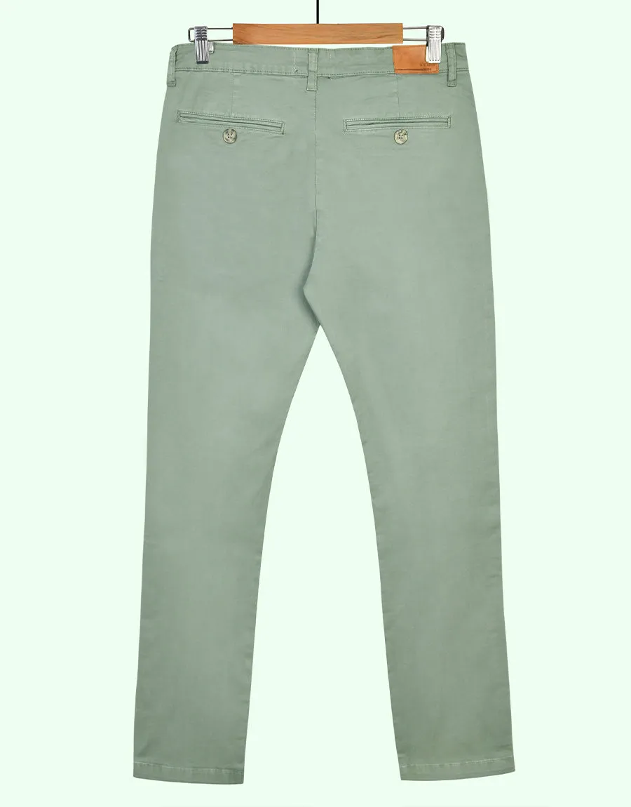 M-17 Men's Slim Straight Chino Pant - SEA GREEN