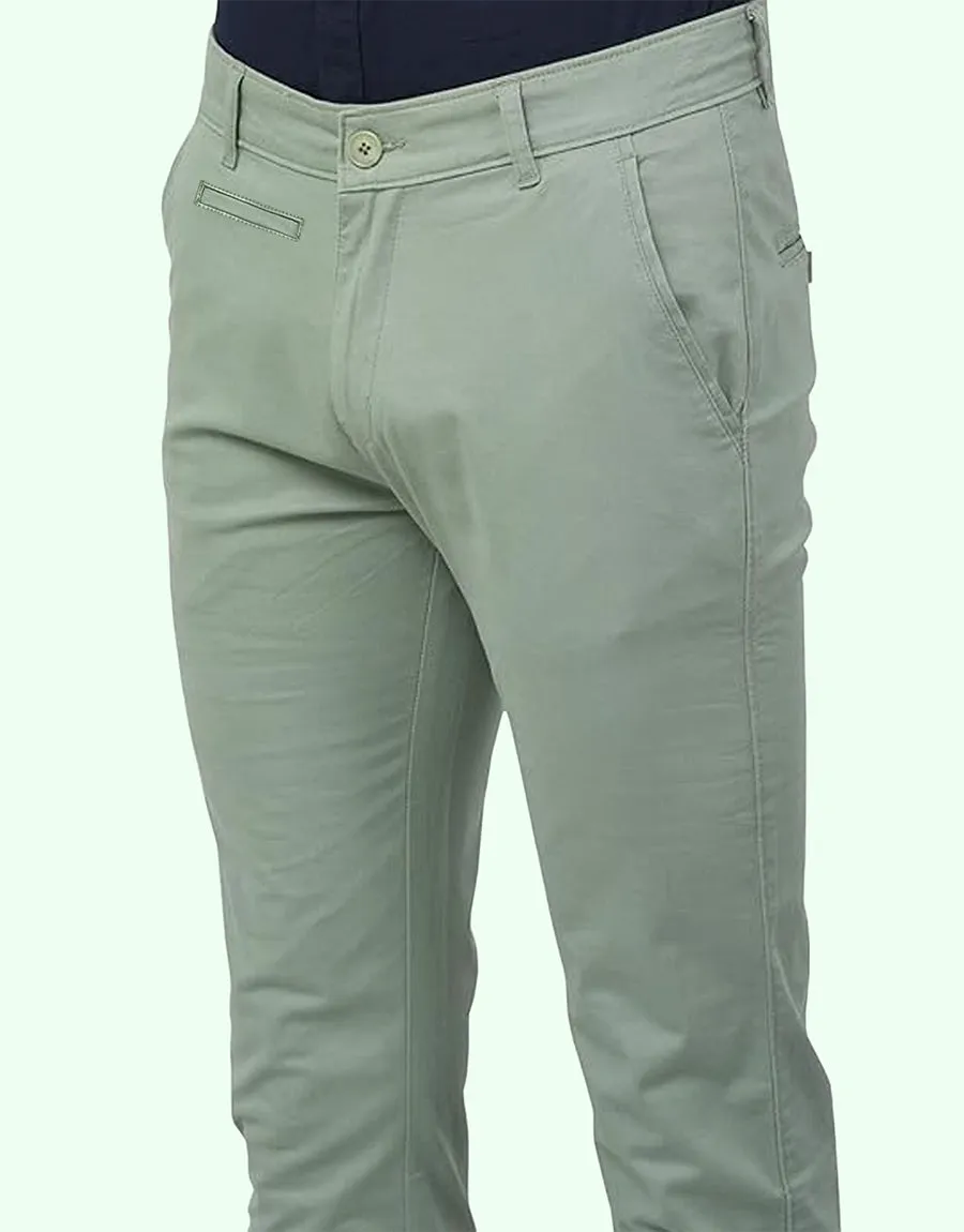 M-17 Men's Slim Straight Chino Pant - SEA GREEN