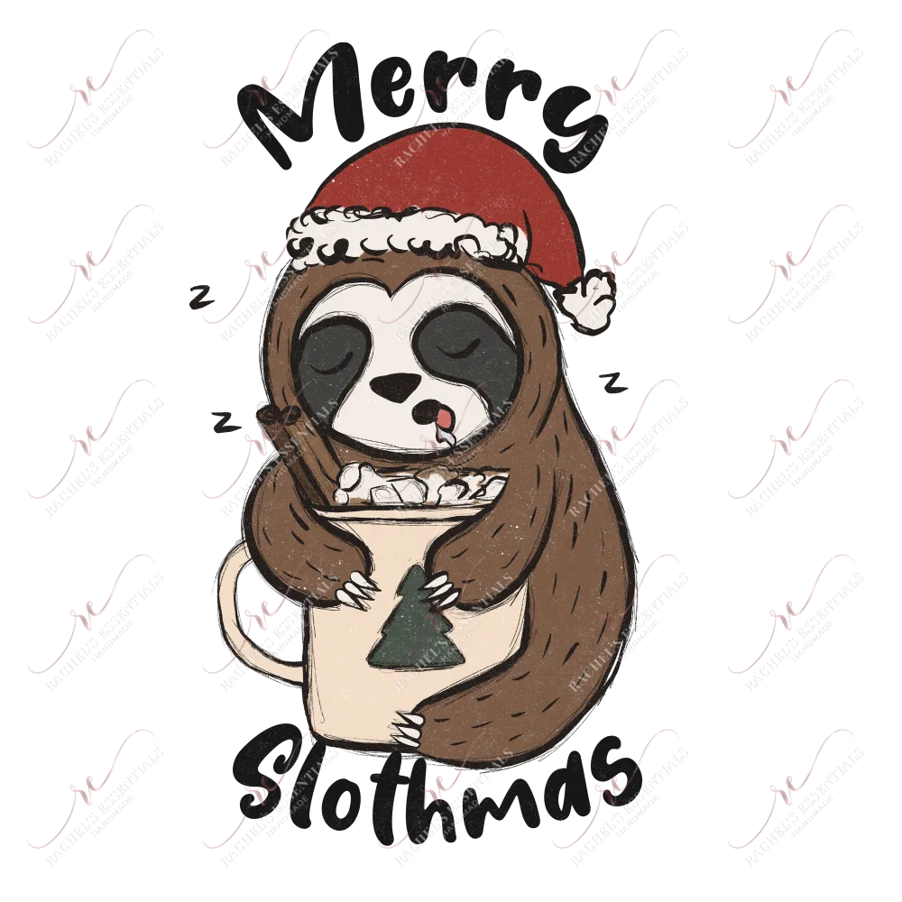 Merry slothmas - htv transfer