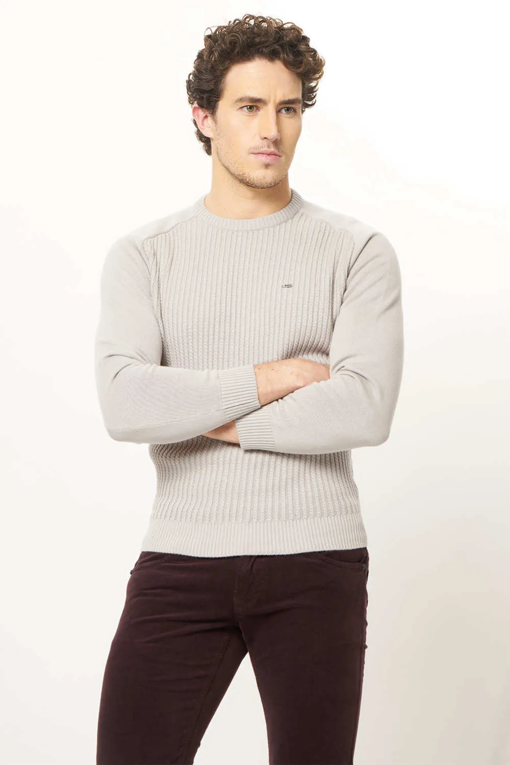 Muscle Fit Crew Neck Sweater