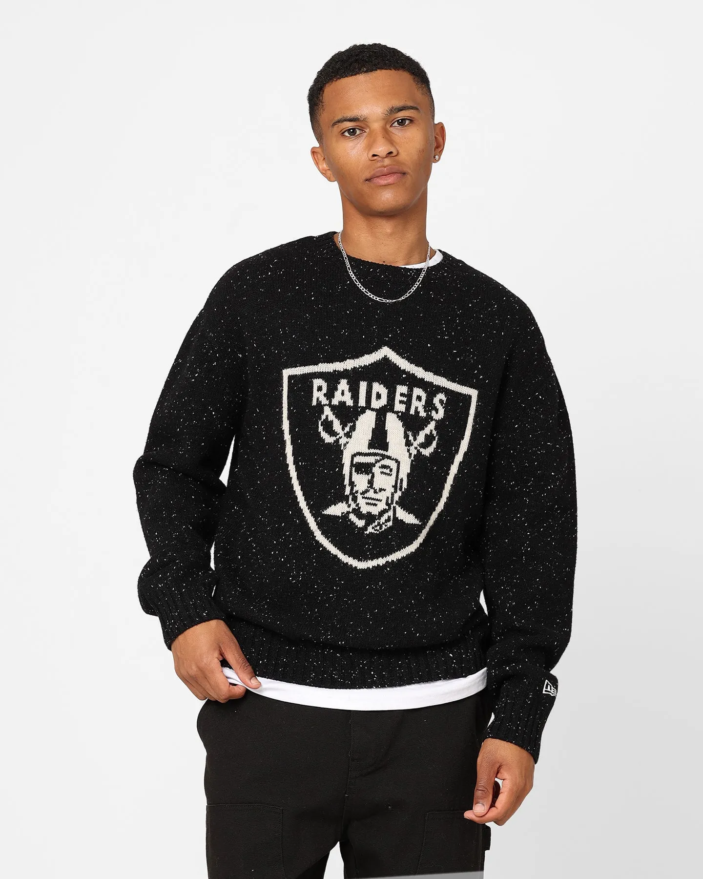 New Era Oakland Raiders Oversized Knit Sweater Black