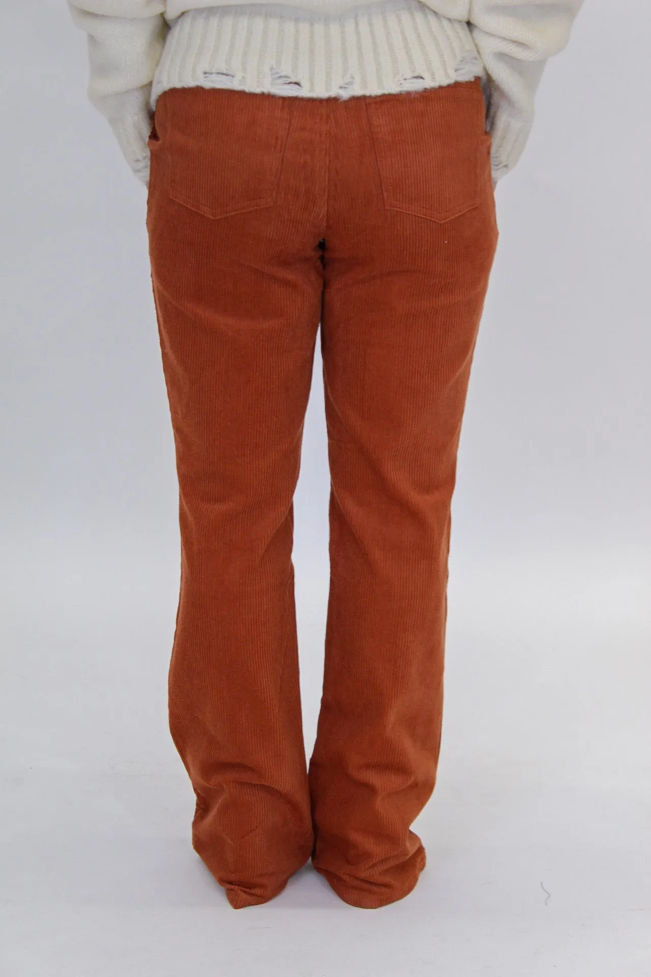 Noca Corduroy Flare Pants- Clay