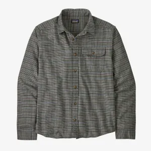 Patagonia Men's Long-Sleeved Lightweight Fjord Flannel Shirt - TRACKS THERMAL BLUE