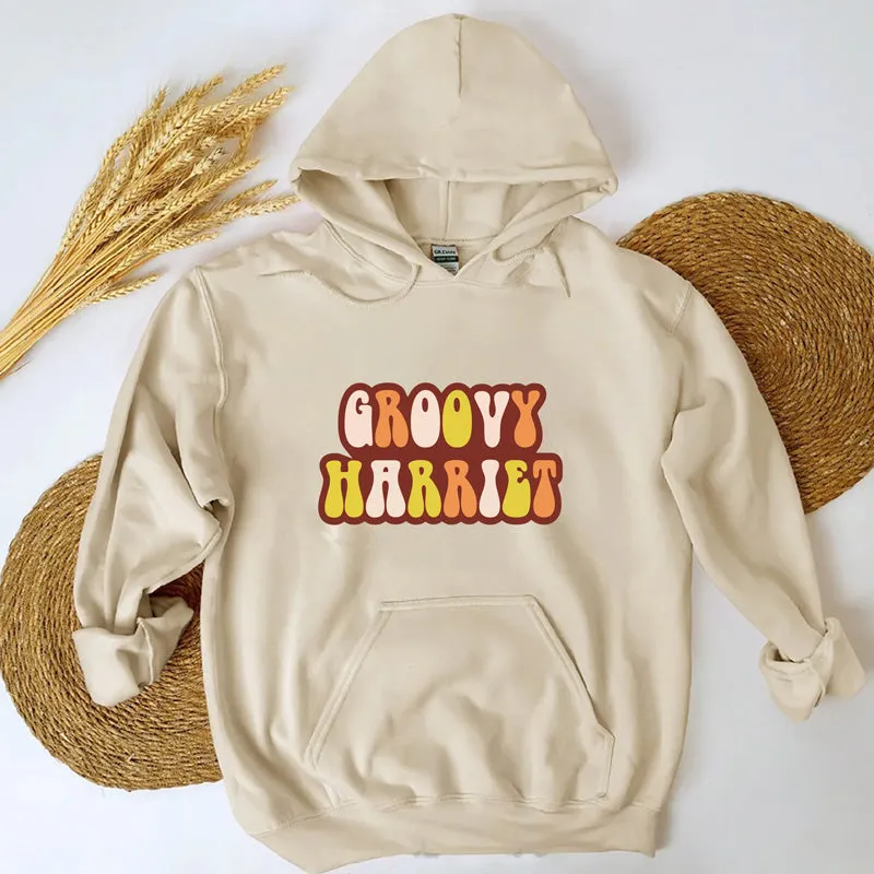 Personalised Groovy Beige Hoodie